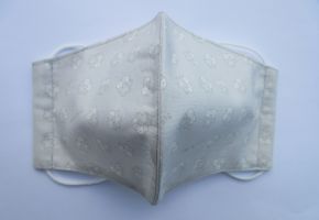 さくらっきー柄 布マスク(グレー)