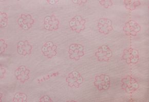 さくらっきー柄 布マスク(ピンク)